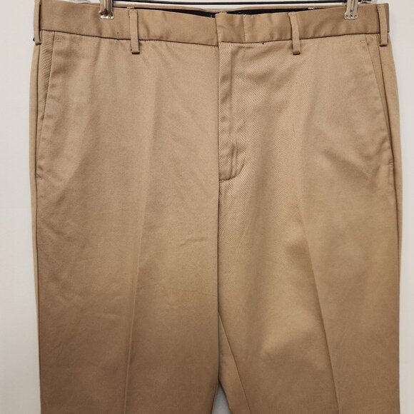 Dockers Khakis Classic Straight Front Dress Pants Tan Khaki Mens 36x30 NEW NWOT - Picture 2 of 12
